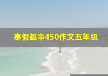 寒假趣事450作文五年级