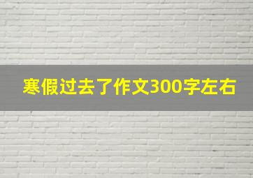 寒假过去了作文300字左右