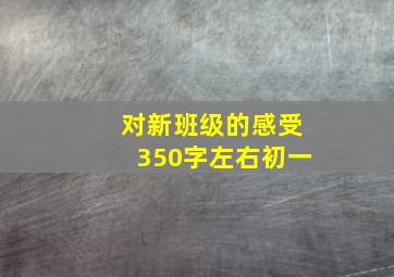 对新班级的感受350字左右初一