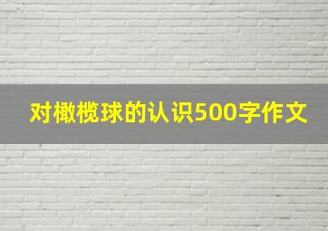 对橄榄球的认识500字作文