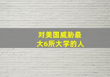 对美国威胁最大6所大学的人