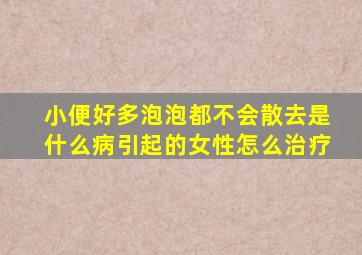 小便好多泡泡都不会散去是什么病引起的女性怎么治疗