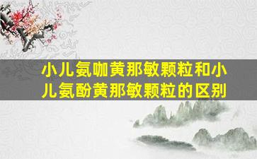 小儿氨咖黄那敏颗粒和小儿氨酚黄那敏颗粒的区别