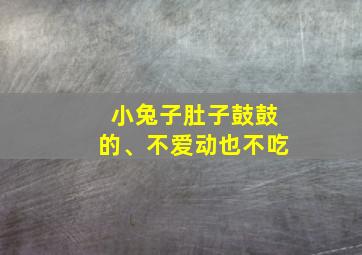 小兔子肚子鼓鼓的、不爱动也不吃