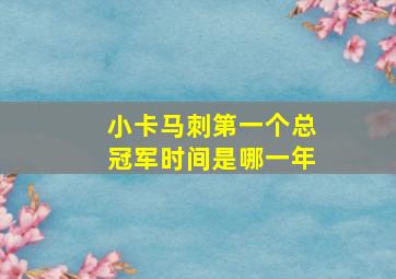 小卡马刺第一个总冠军时间是哪一年