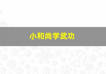 小和尚学武功