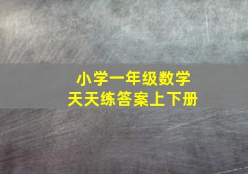 小学一年级数学天天练答案上下册