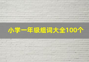 小学一年级组词大全100个