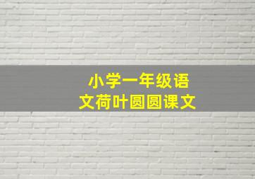 小学一年级语文荷叶圆圆课文