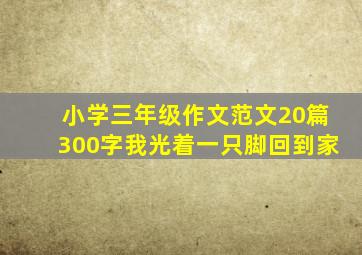 小学三年级作文范文20篇300字我光着一只脚回到家