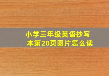 小学三年级英语抄写本第20页图片怎么读