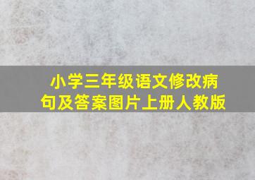 小学三年级语文修改病句及答案图片上册人教版