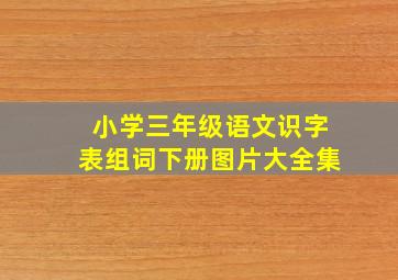 小学三年级语文识字表组词下册图片大全集