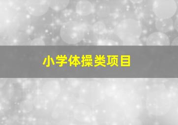 小学体操类项目