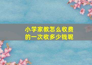 小学家教怎么收费的一次收多少钱呢