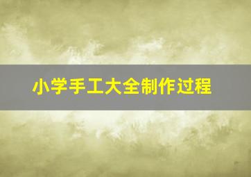 小学手工大全制作过程