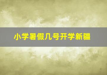 小学暑假几号开学新疆