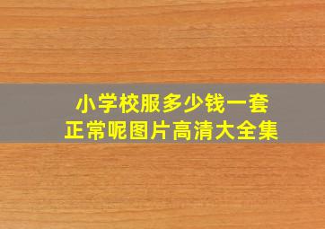 小学校服多少钱一套正常呢图片高清大全集