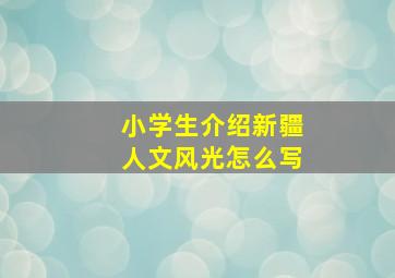 小学生介绍新疆人文风光怎么写