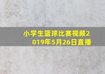 小学生篮球比赛视频2019年5月26日直播