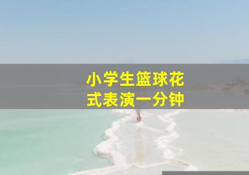 小学生篮球花式表演一分钟