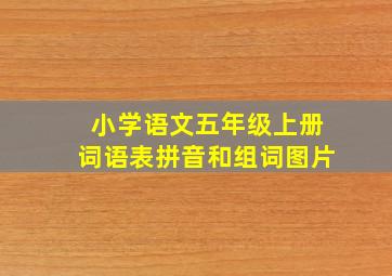 小学语文五年级上册词语表拼音和组词图片