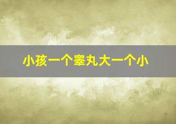 小孩一个睾丸大一个小