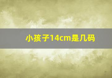 小孩子14cm是几码