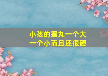 小孩的睾丸一个大一个小而且还很硬