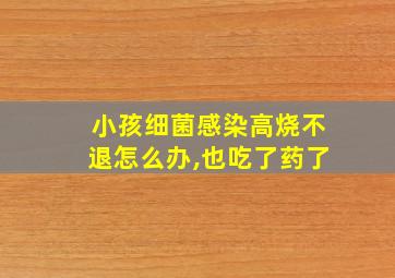 小孩细菌感染高烧不退怎么办,也吃了药了