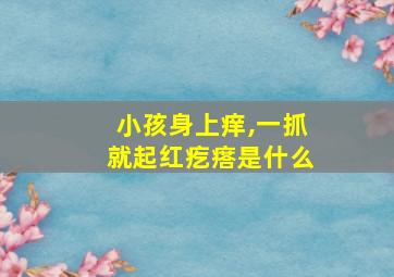 小孩身上痒,一抓就起红疙瘩是什么