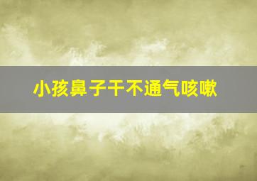 小孩鼻子干不通气咳嗽