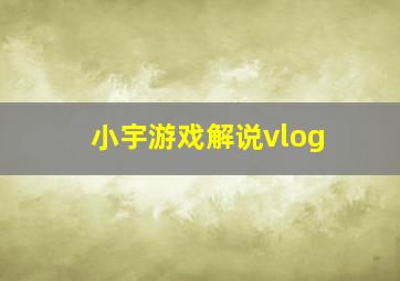 小宇游戏解说vlog