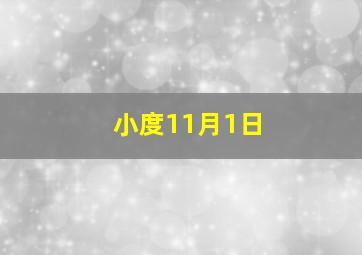 小度11月1日