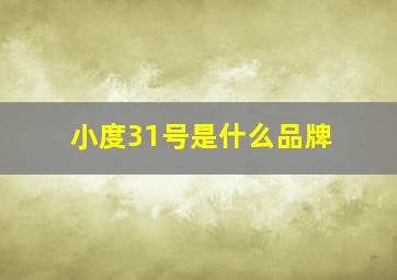 小度31号是什么品牌