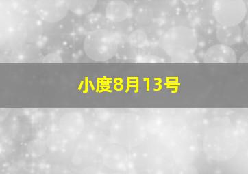 小度8月13号