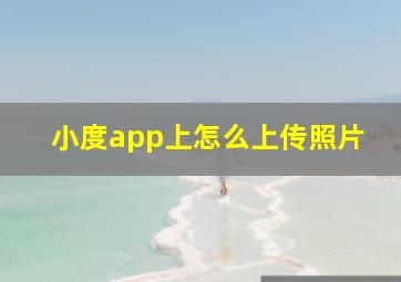 小度app上怎么上传照片