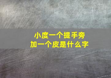 小度一个提手旁加一个皮是什么字