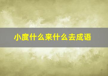 小度什么来什么去成语