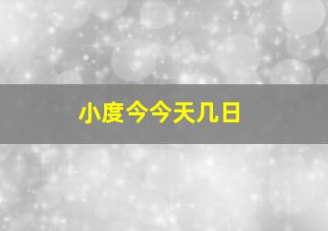 小度今今天几日