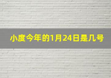 小度今年的1月24日是几号