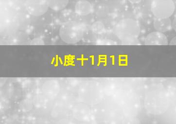 小度十1月1日