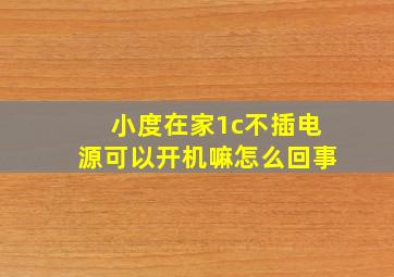 小度在家1c不插电源可以开机嘛怎么回事