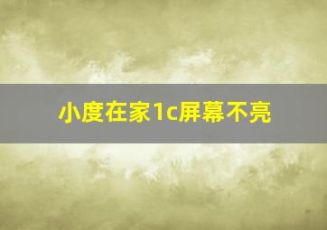 小度在家1c屏幕不亮