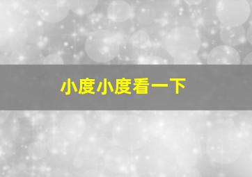 小度小度看一下