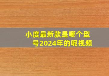 小度最新款是哪个型号2024年的呢视频