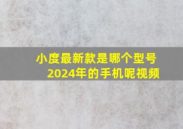 小度最新款是哪个型号2024年的手机呢视频