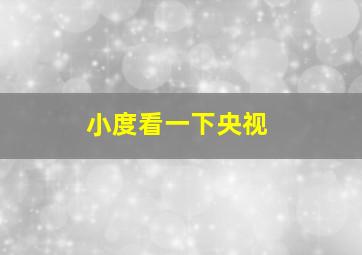 小度看一下央视