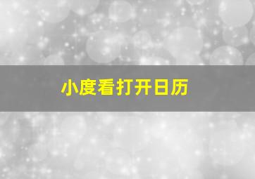 小度看打开日历