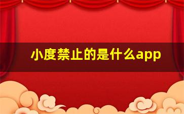 小度禁止的是什么app